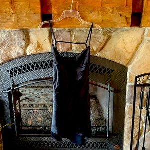 Zara very sexy black satin backless dress